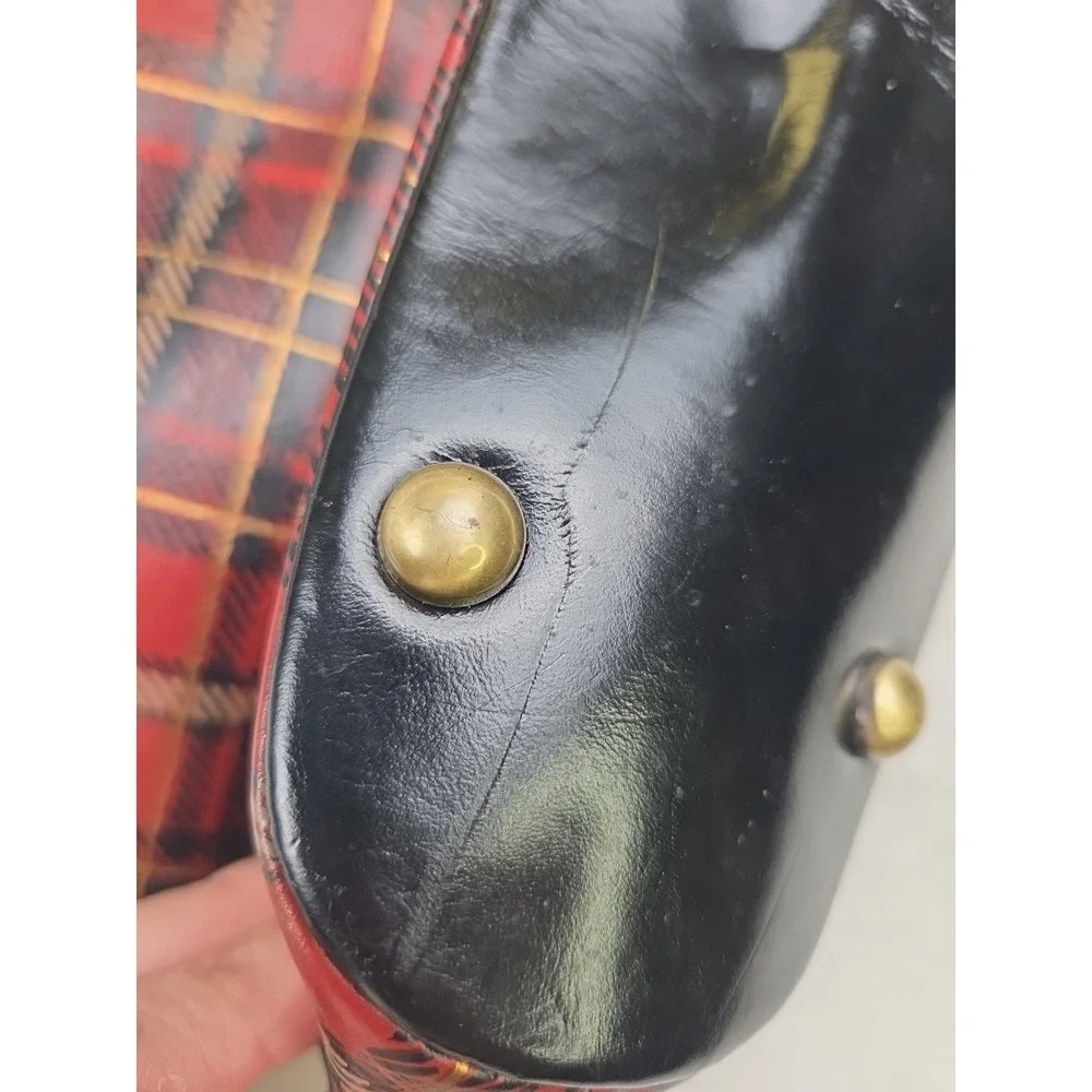 PATRICIA NASH LAUREANA Tartan Frame Bag Plaid Kisslock 10th Anniv Chain Strap‎